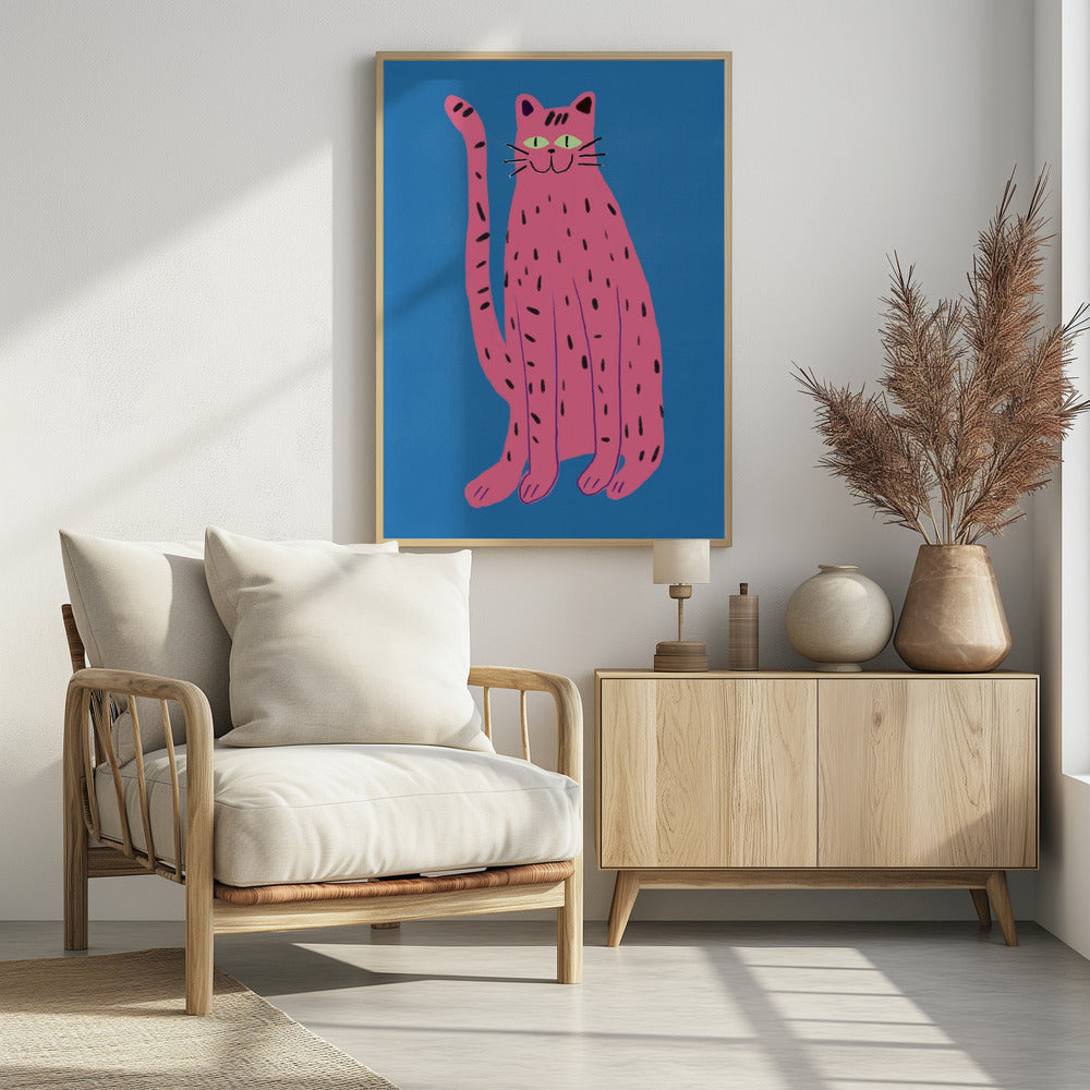 Pink cat - Poster / Art Print