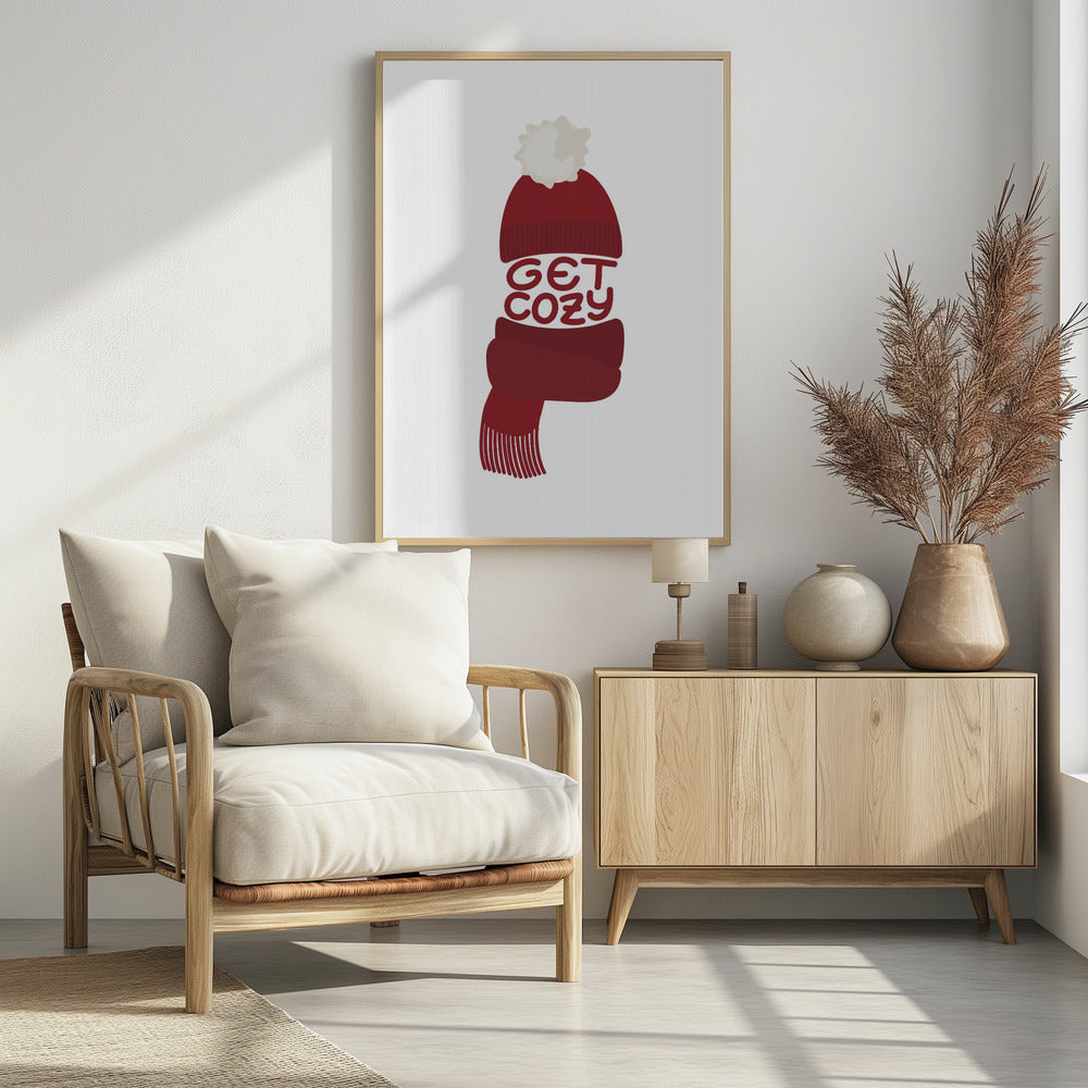 Get cozy (red) - Poster / Art Print