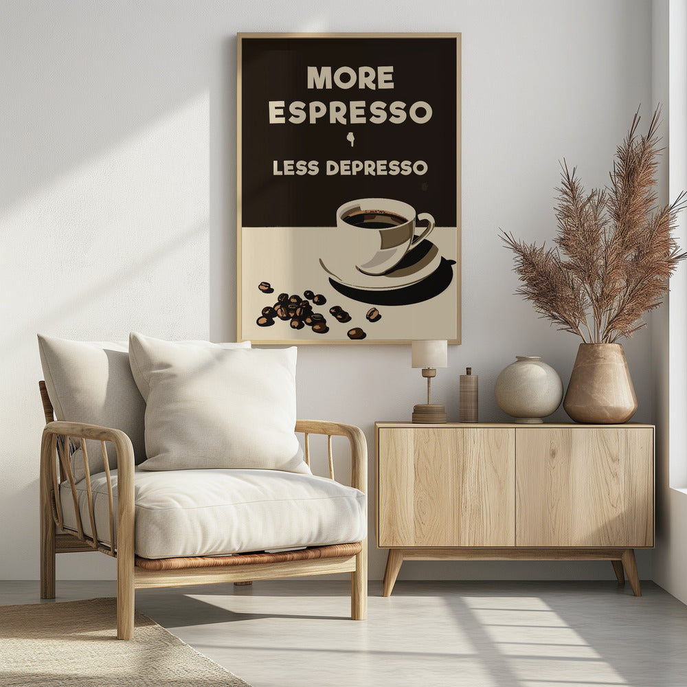 More Espresso - Less Depresso - Poster / Art Print