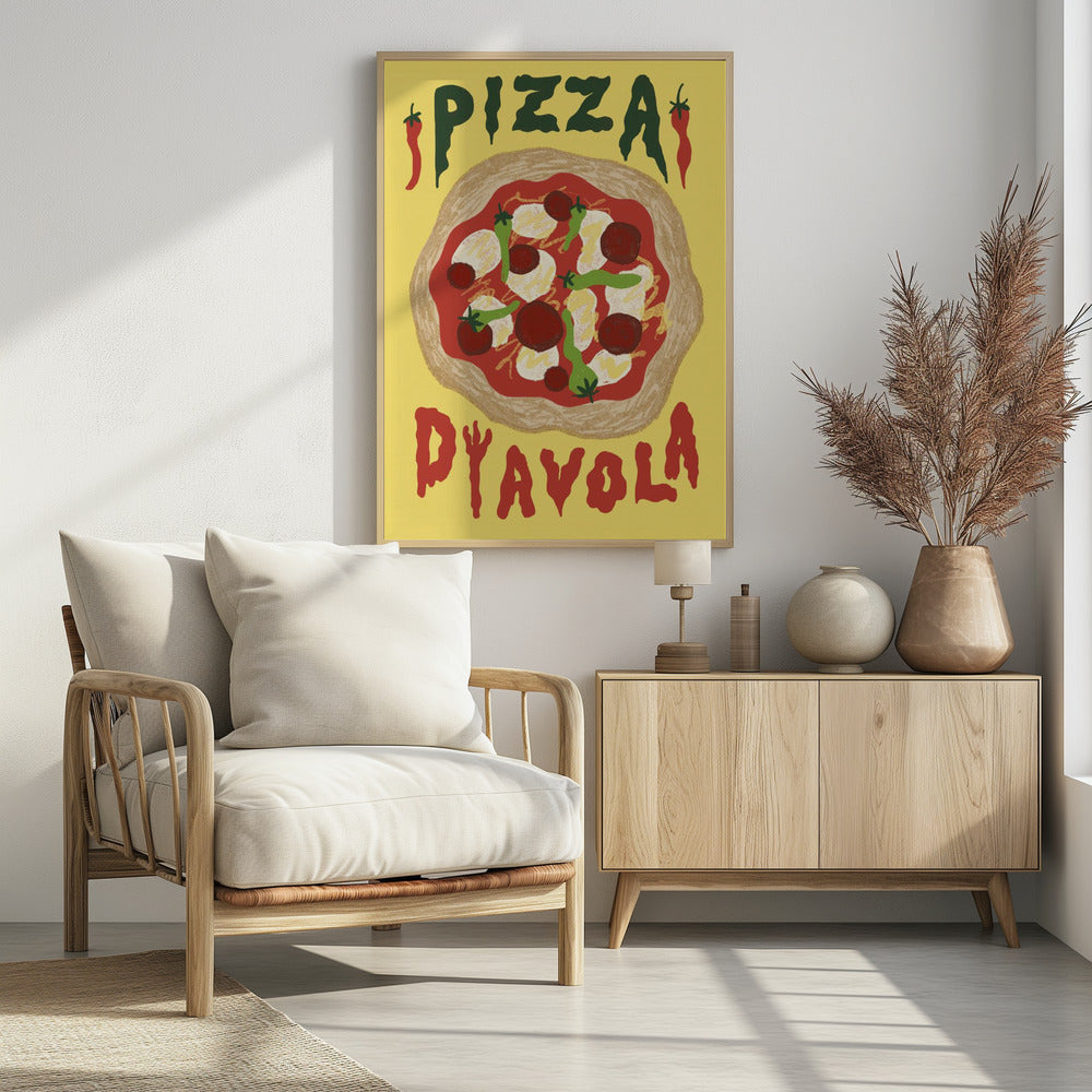 Pizza Diavola - Poster / Art Print