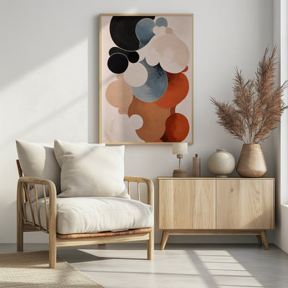 Abstract Clouds No 1 art print featuring soft, swirling colors resembling a cloudy sky. Poster