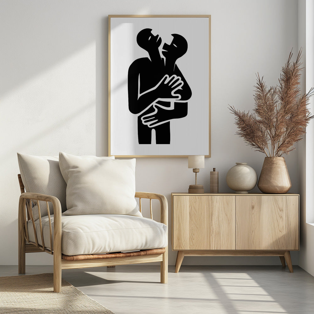 Abstract Hug No 2 - Poster / Art Print