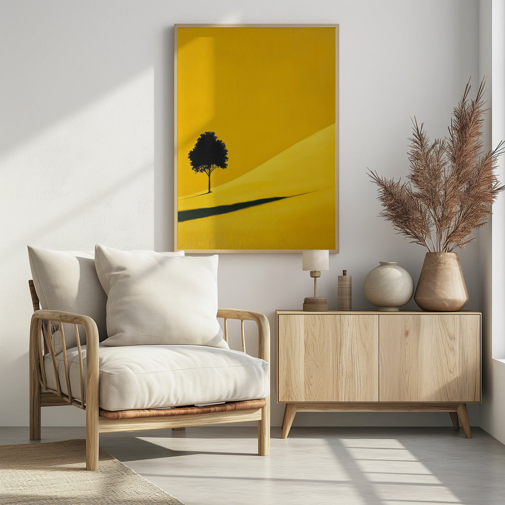 Yellow Field Tree - Poster / Art Print