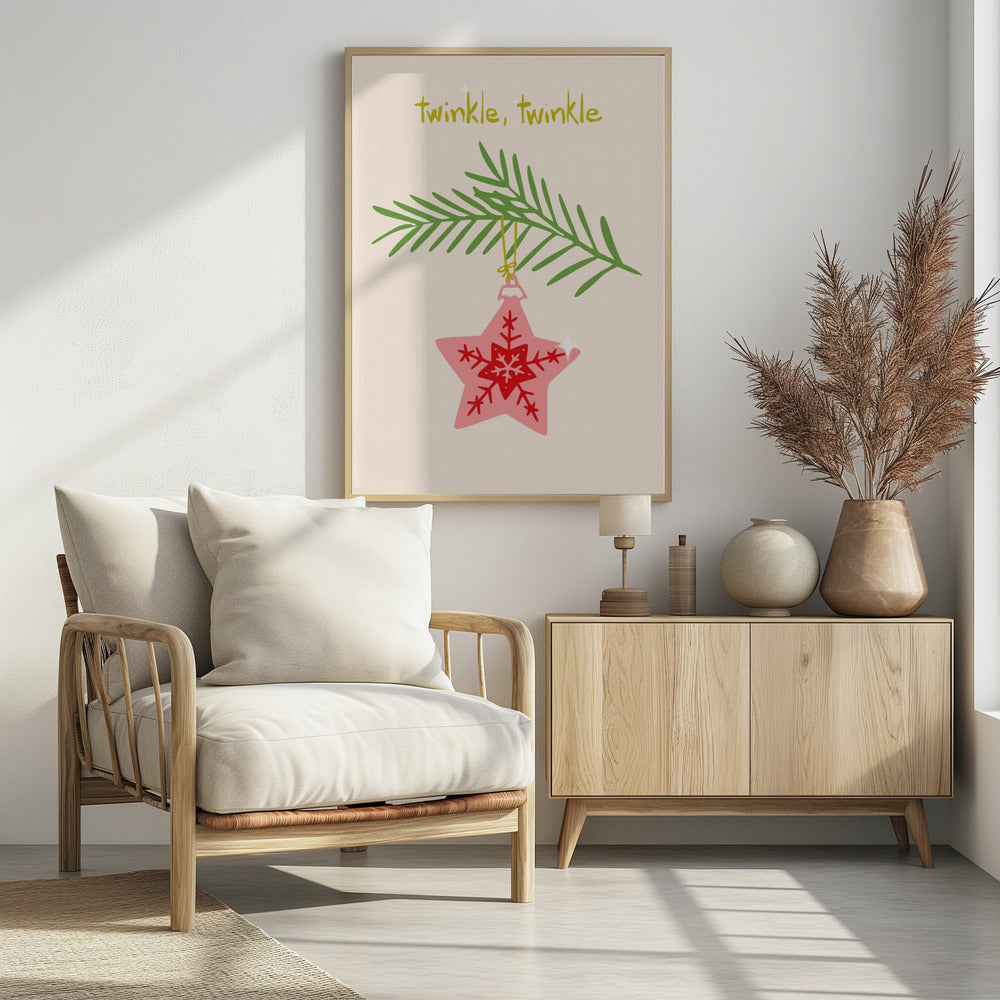 Cheerful twinkle Christmas star - Poster / Art Print