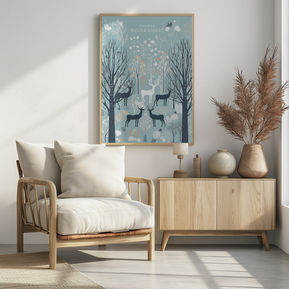 Stockholm Winter Market - Poster / Art Print