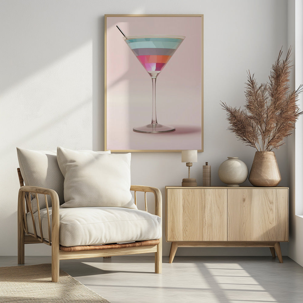 Striped Martini - Poster / Art Print