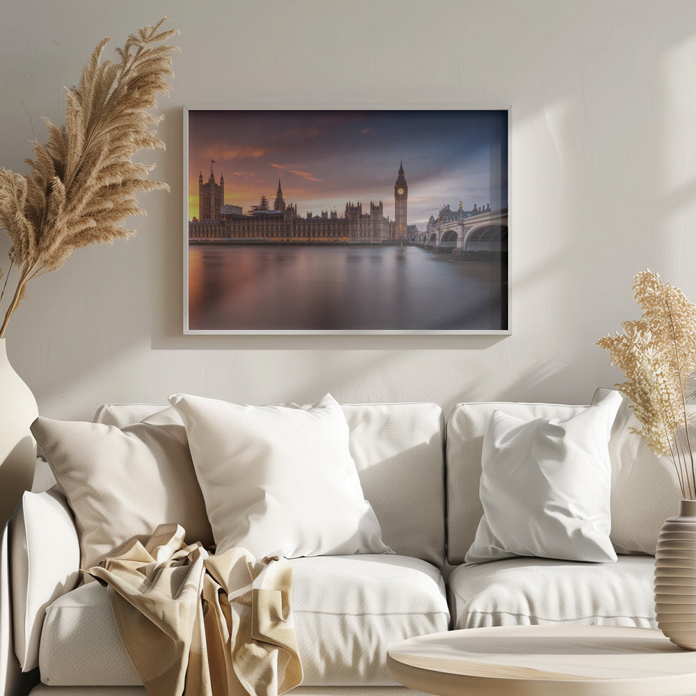 London Palace of Westminster Sunset - Poster / Art Print