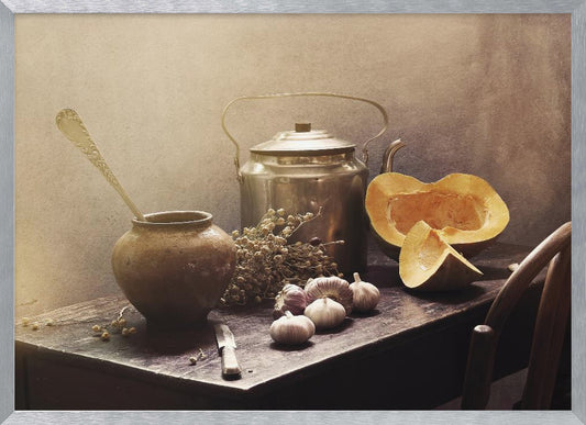 Still life with Pumpkins#15c - Poster / Art Print