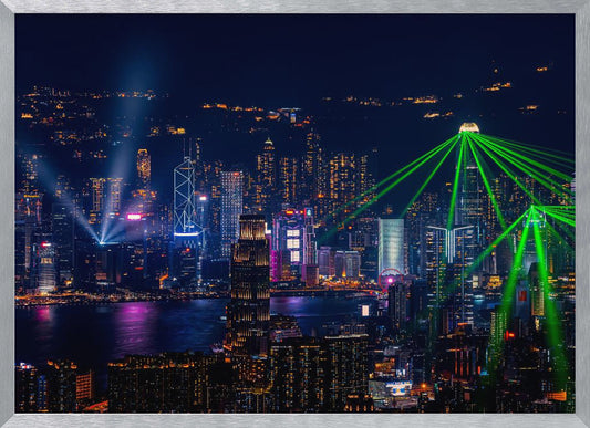 Victoria Harbour Light Show - Poster / Art Print