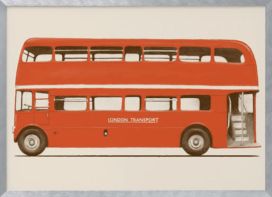 Red English Bus - Poster / Art Print