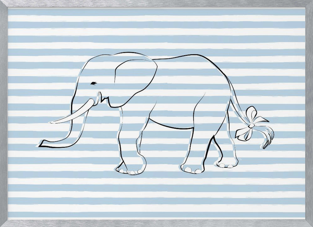 Stripe Elephant - Poster / Art Print