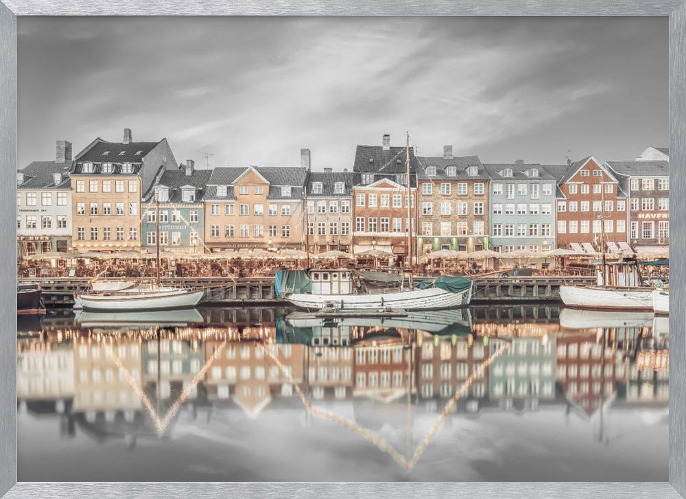 COPENHAGEN VINTAGE Nyhavn Idyllic Evening Impression - Poster / Art Print