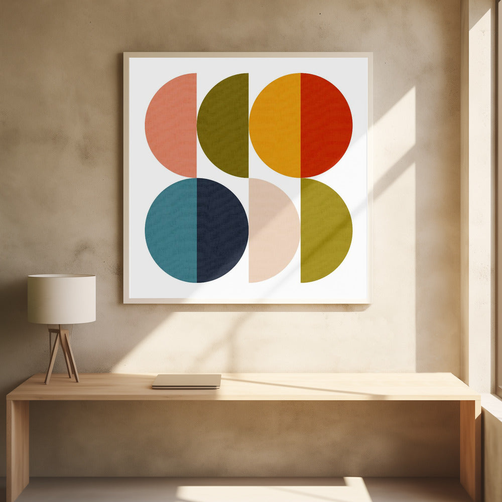 Mid Century Geometric Color Play 2 - Poster / Art Print