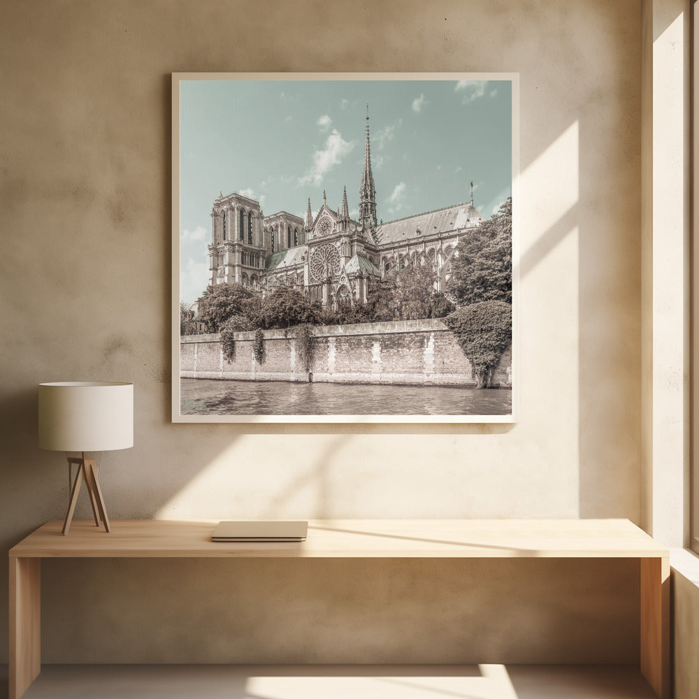 PARIS Cathedral Notre-Dame | urban vintage style - Poster / Art Print