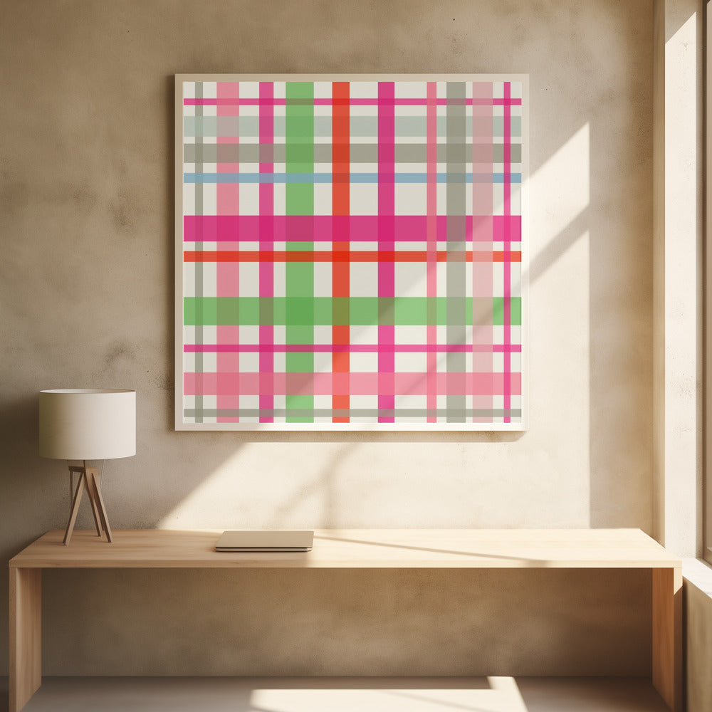 X-Mas Winter tartan pattern - Poster / Art Print