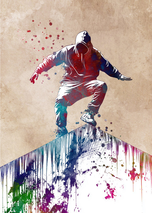 Parkour city sport art - Poster / Art Print