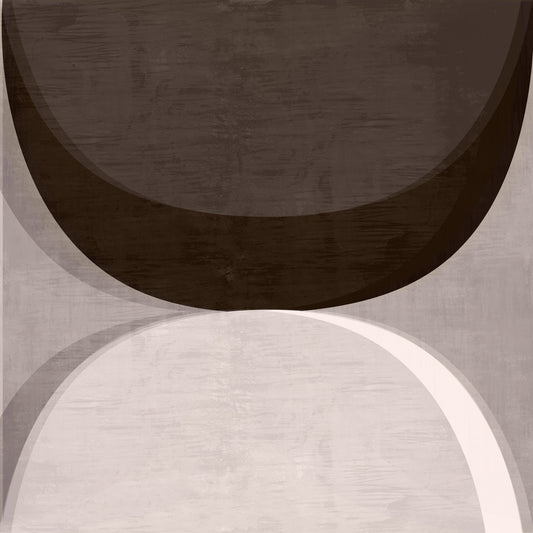 Modern Mocha Abstract Shapes 1 - Poster / Art Print